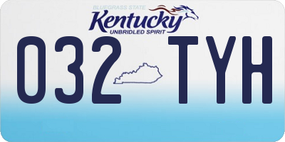 KY license plate 032TYH