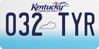 KY license plate 032TYR
