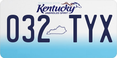 KY license plate 032TYX