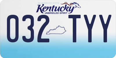 KY license plate 032TYY