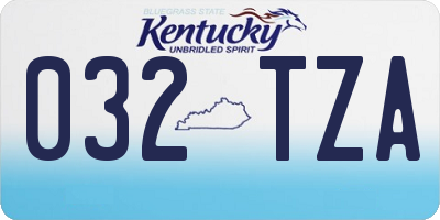 KY license plate 032TZA