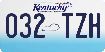 KY license plate 032TZH