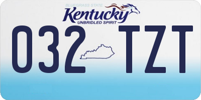 KY license plate 032TZT