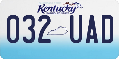 KY license plate 032UAD