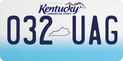 KY license plate 032UAG