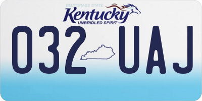 KY license plate 032UAJ