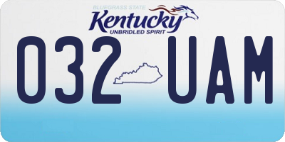 KY license plate 032UAM