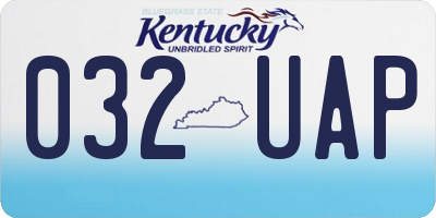 KY license plate 032UAP