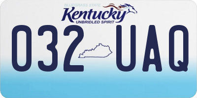 KY license plate 032UAQ