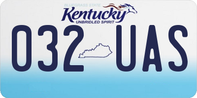 KY license plate 032UAS