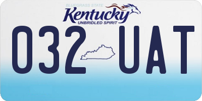 KY license plate 032UAT