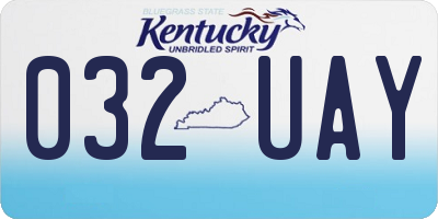 KY license plate 032UAY