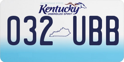 KY license plate 032UBB