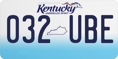 KY license plate 032UBE