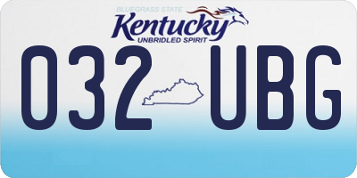 KY license plate 032UBG