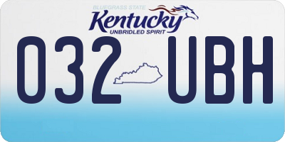 KY license plate 032UBH