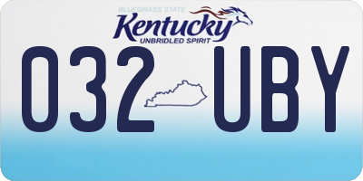 KY license plate 032UBY