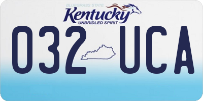 KY license plate 032UCA