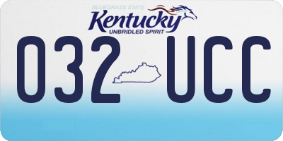 KY license plate 032UCC