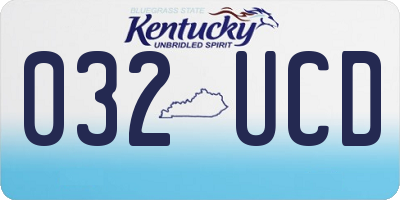 KY license plate 032UCD