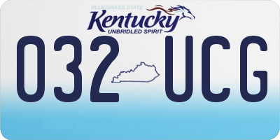KY license plate 032UCG