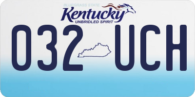 KY license plate 032UCH