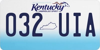 KY license plate 032UIA