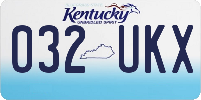 KY license plate 032UKX