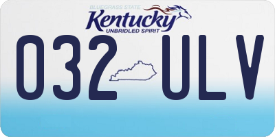 KY license plate 032ULV