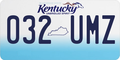 KY license plate 032UMZ