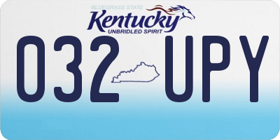KY license plate 032UPY