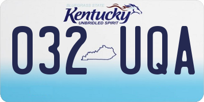 KY license plate 032UQA