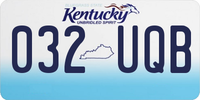 KY license plate 032UQB