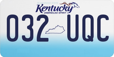 KY license plate 032UQC
