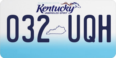 KY license plate 032UQH