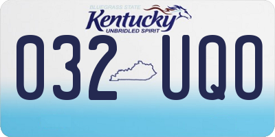 KY license plate 032UQO