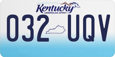 KY license plate 032UQV