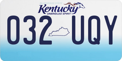 KY license plate 032UQY