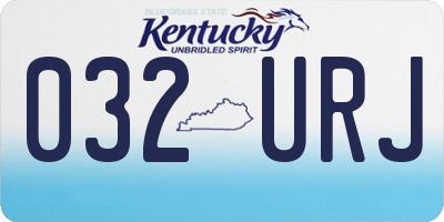 KY license plate 032URJ