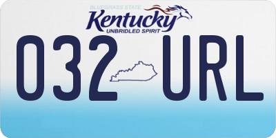 KY license plate 032URL
