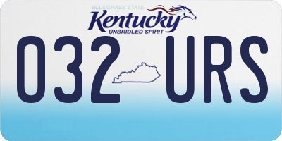 KY license plate 032URS