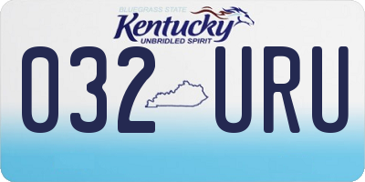 KY license plate 032URU