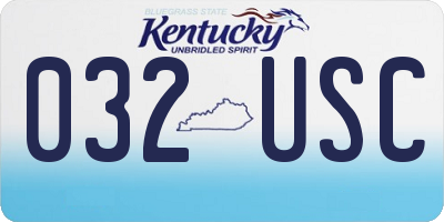 KY license plate 032USC