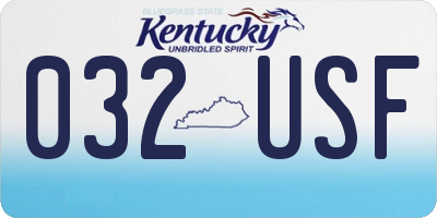 KY license plate 032USF