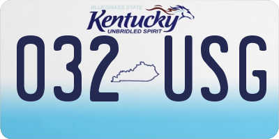KY license plate 032USG