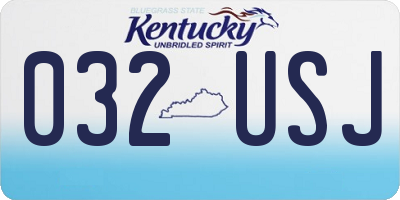 KY license plate 032USJ