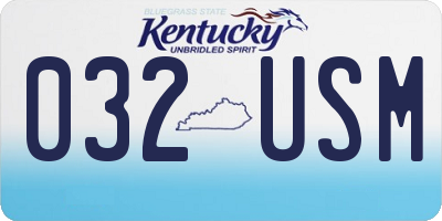 KY license plate 032USM