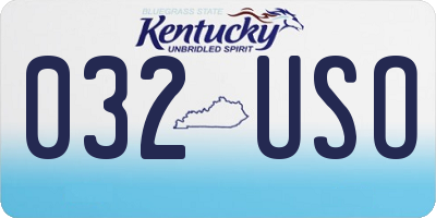 KY license plate 032USO
