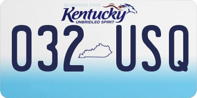KY license plate 032USQ