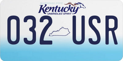 KY license plate 032USR